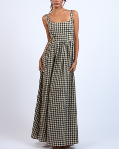 PRAIRIE GINGHAM MAXI DRESS