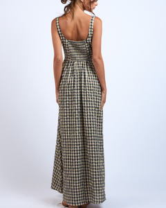 PRAIRIE GINGHAM MAXI DRESS