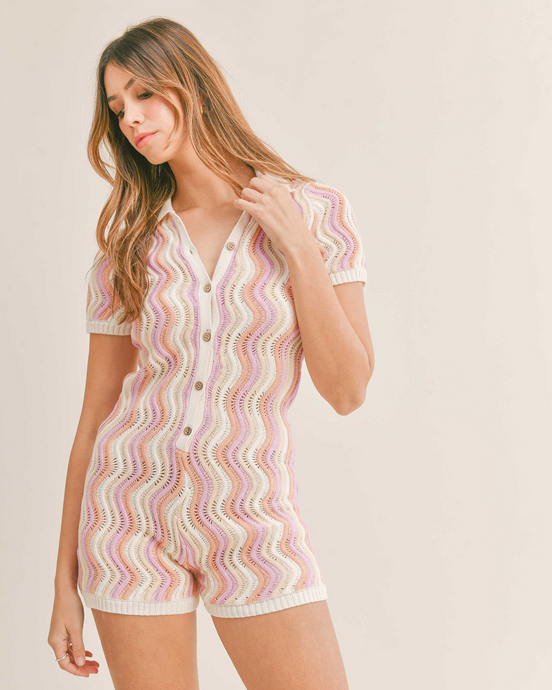 POOLSIDE KNIT ROMPER