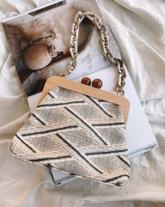 TULUM STRAW HANDBAG - BEIGE